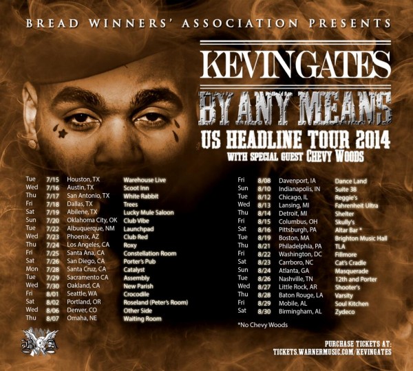 who is kevin gates on tour with