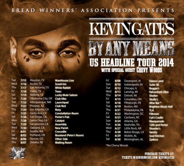 Kevin Gates Announces By Any Means Tour With Chevy Woods Stop The