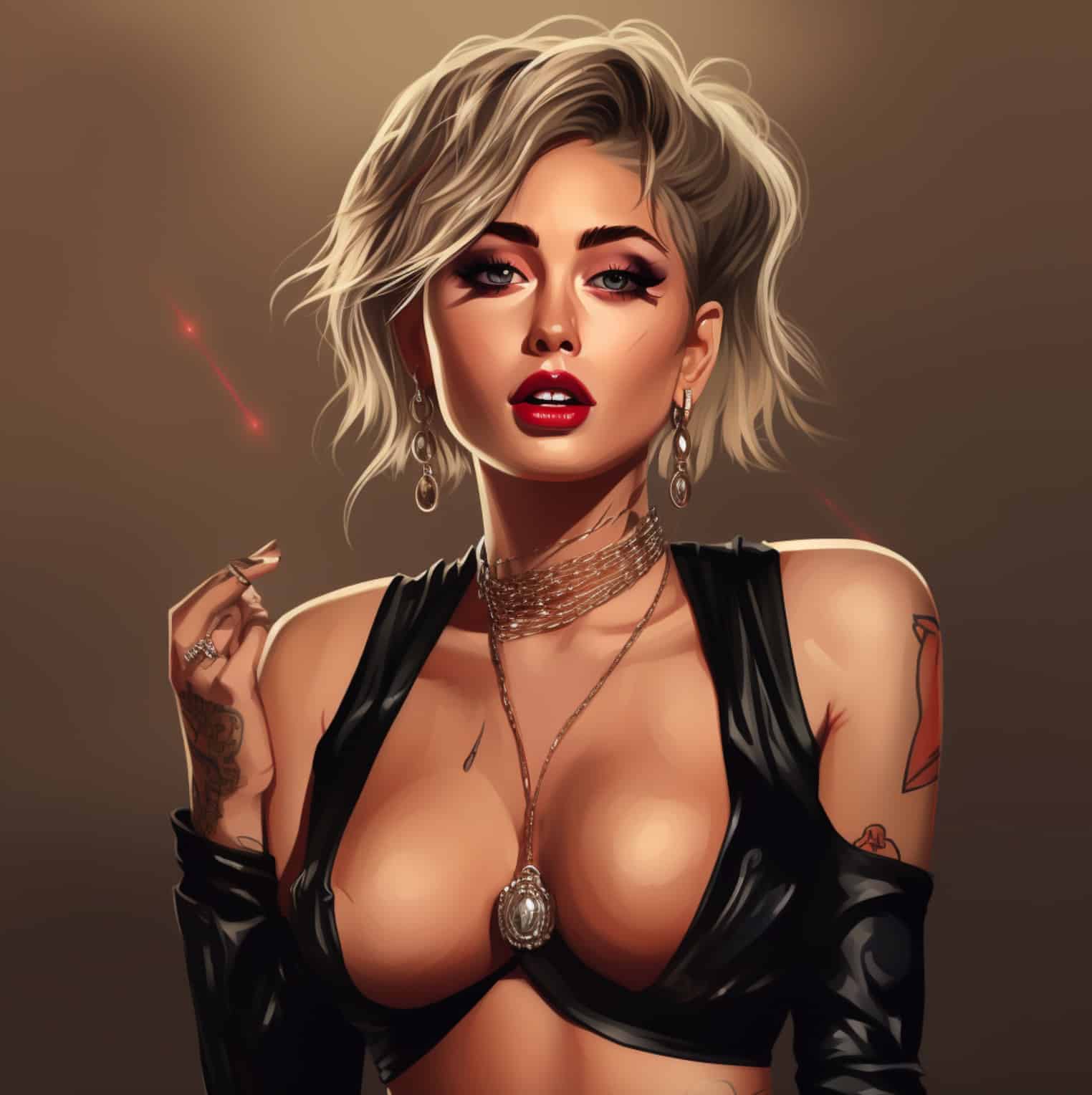 Miley Cyrus Hot Illustration