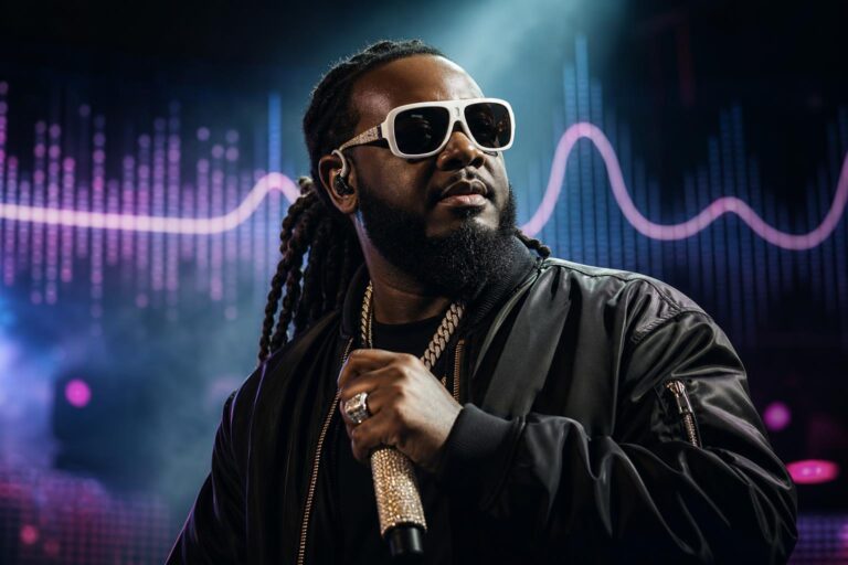 T-Pain performing onstage, highlighting his legacy as an Auto-Tune innovator and live performer